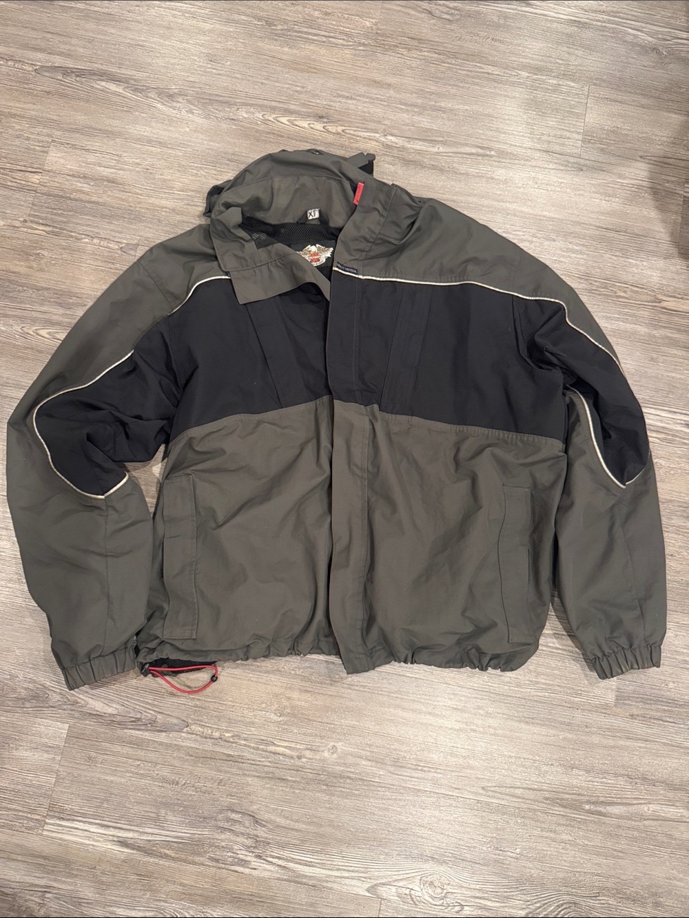 Harley-Davidson Gray and Black Hooded Performance Jacket